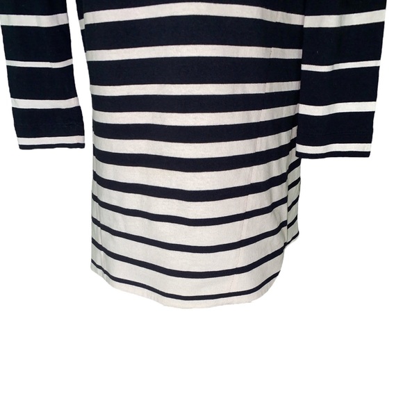 Tibi Variegated Black & White Striped Colorblock Shift Slip Dress - M - Picture 5 of 13